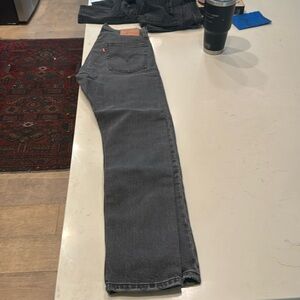 Levi 501 skinny 26x30 faded black